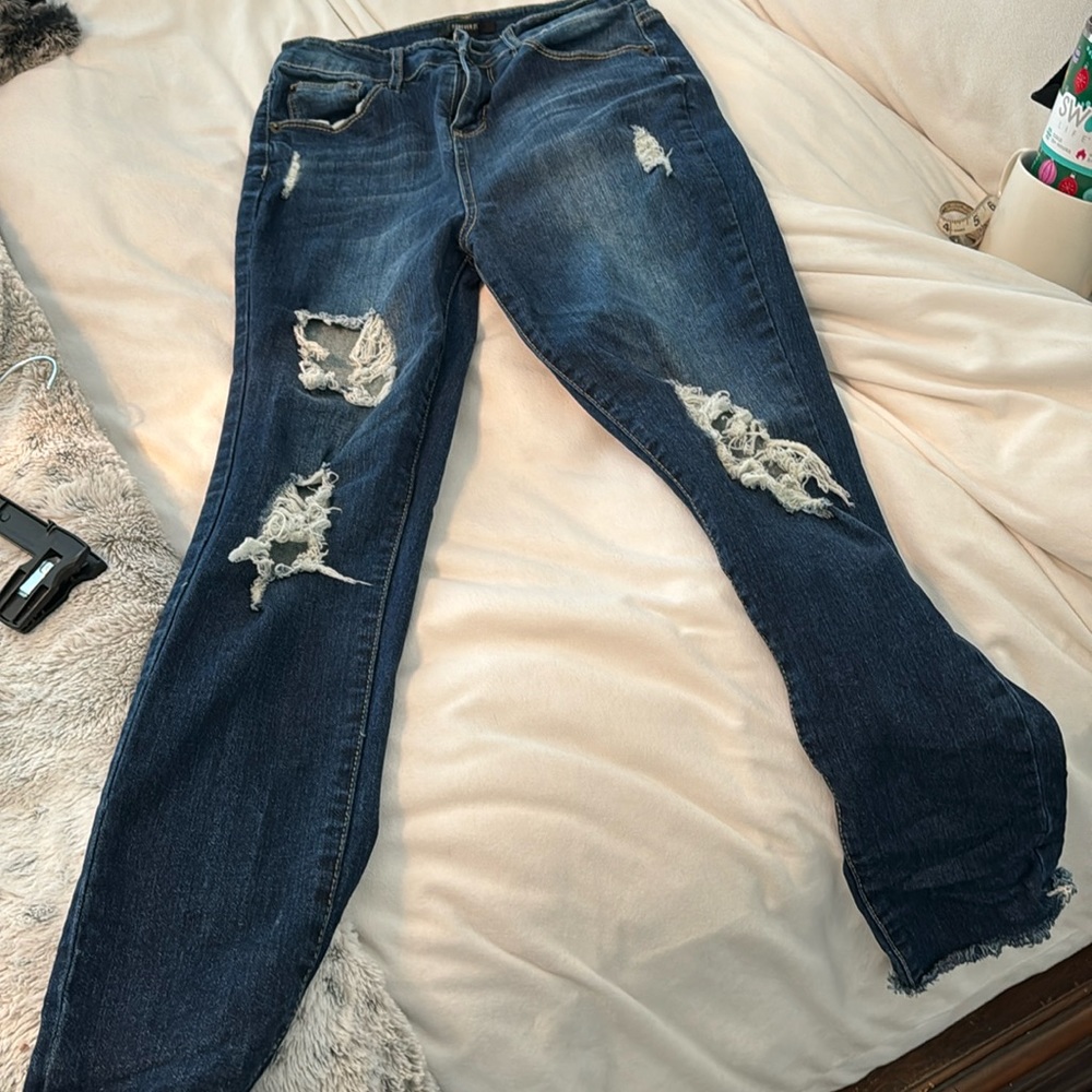 Distressed High Waisted skinny Jeans